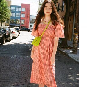 LISA SAYS GAH TONI DRESS - RED GINGHAM (AUTHENTIC)
